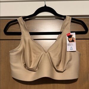 NWT Hanes Womens 2XL wire free bra non padded 3 hook Natural comfort soft